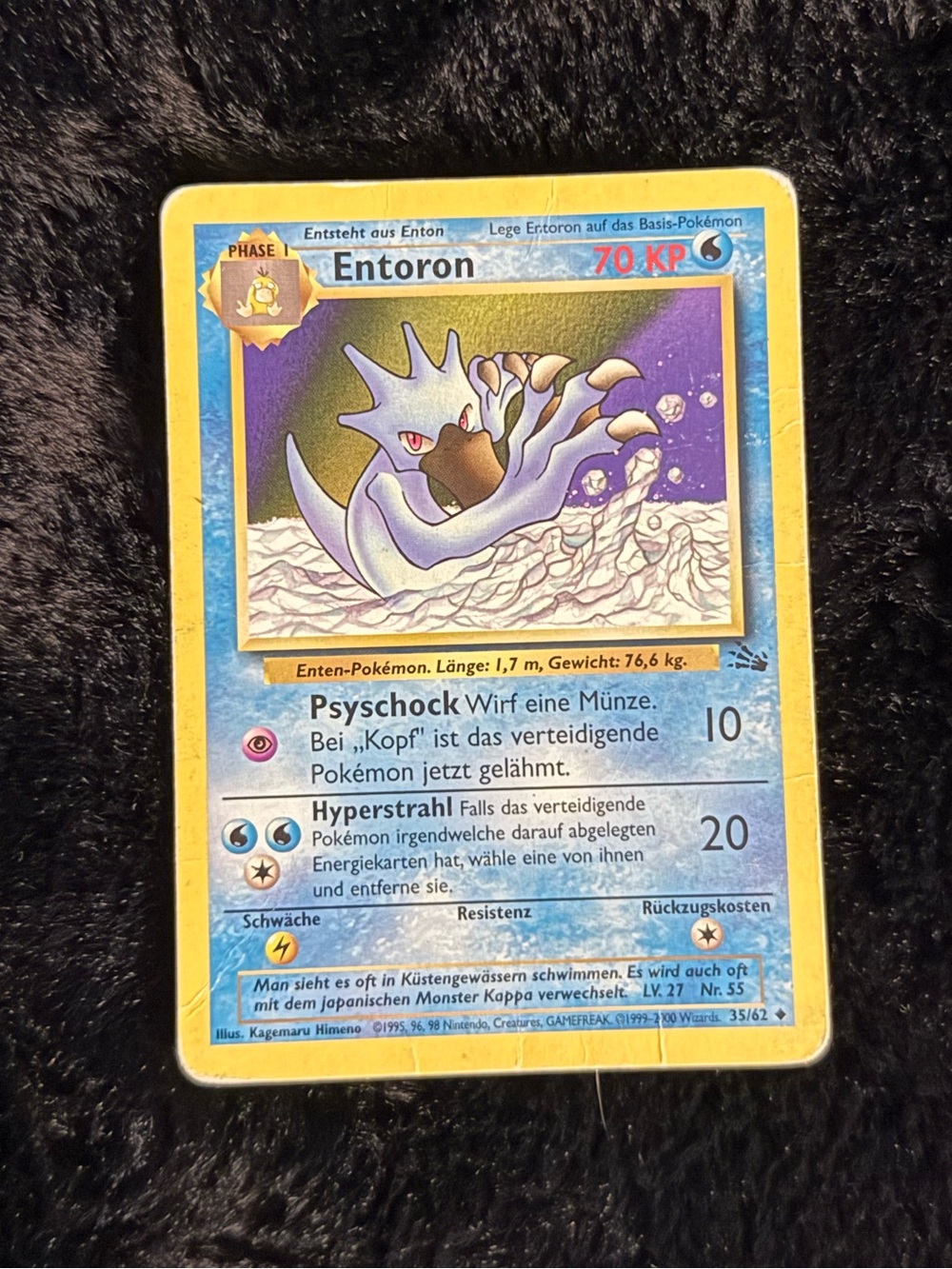 Entoron (Golduck) Holographic Trading Card
